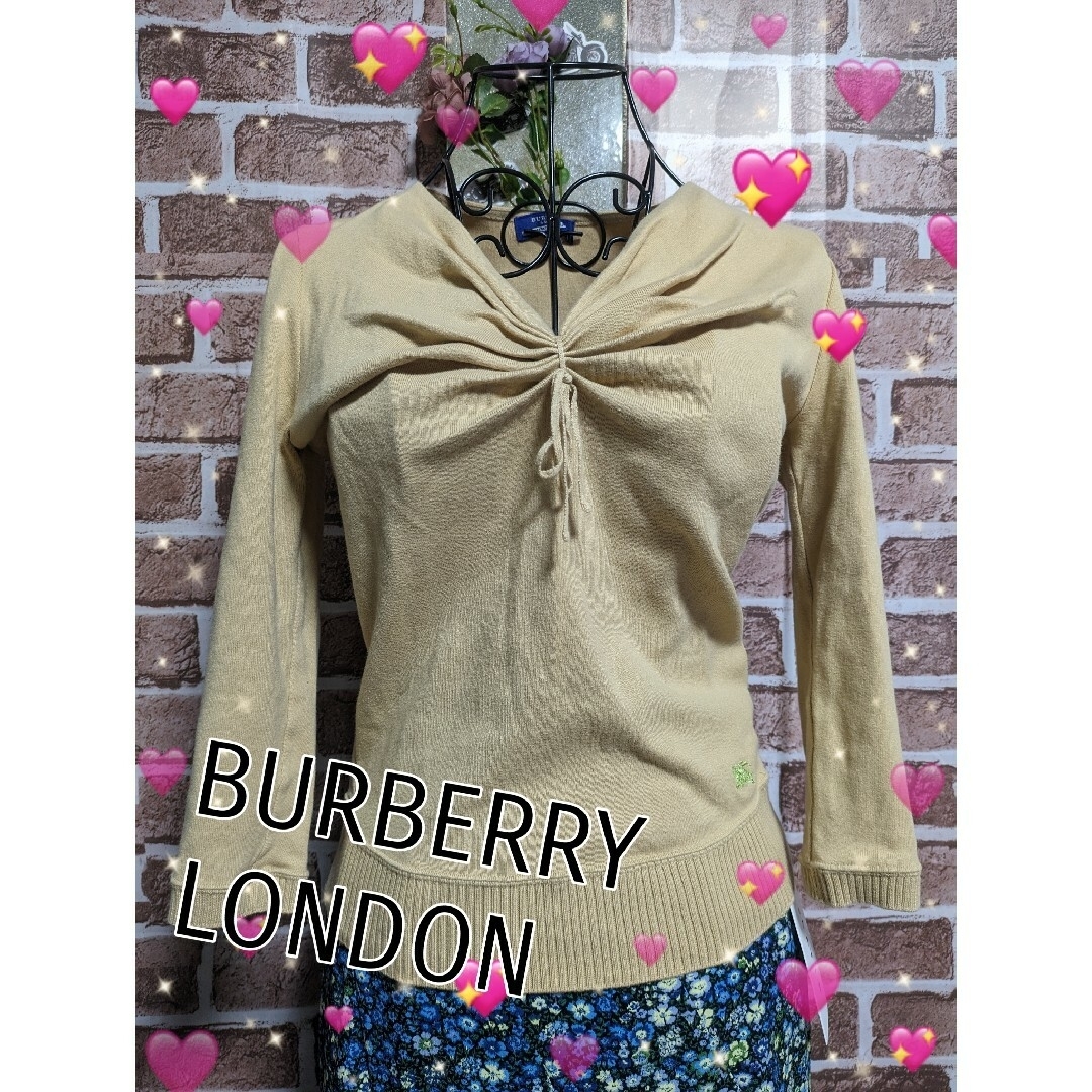 BURBERRY BLUE LABEL(バーバリーブルーレーベル)のバ−バリ−　BURBERRY BLUE LABEL　カットソ-　38サイズ レディースのトップス(カットソー(長袖/七分))の商品写真