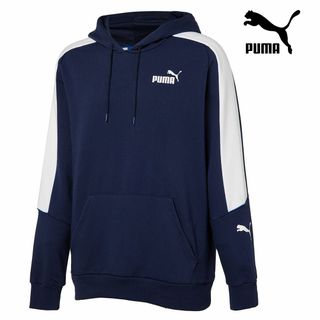 プーマ(PUMA)の新品 M ★ PUMA プーマ メンズ スウェット パーカー 裏起毛 ネイビー(パーカー)