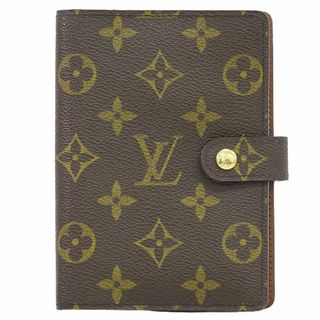 ルイヴィトン(LOUIS VUITTON)の本物 ルイヴィトン LOUIS VUITTON LV アジェンダ PM モノグラム 手帳カバー スケジュールブック システム手帳 ブラウン R20005 Agenda ビトン 雑貨小物 中古(手帳)