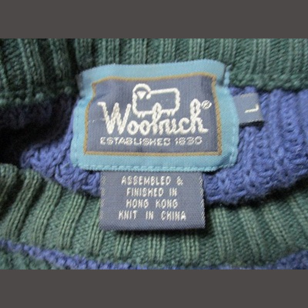 WOOLRICH(ウールリッチ)のウールリッチ 80s ニット セーター コットンニット ラミー ボーダー L メンズのトップス(ニット/セーター)の商品写真