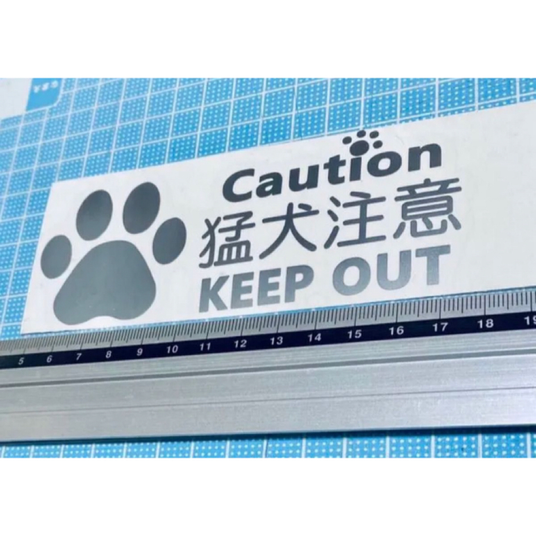 caution!猛犬注意！keep outステッカー（色変更可能） エンタメ/ホビーのアート用品(その他)の商品写真