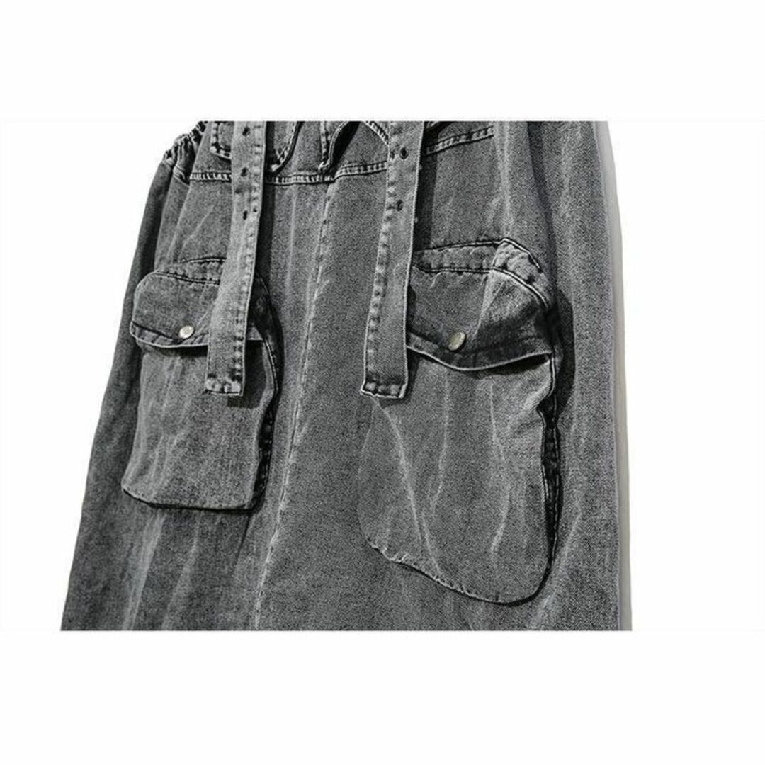 デニムオーバーオール オールインワン サロペット ワイドデニム メンズのパンツ(サロペット/オーバーオール)の商品写真