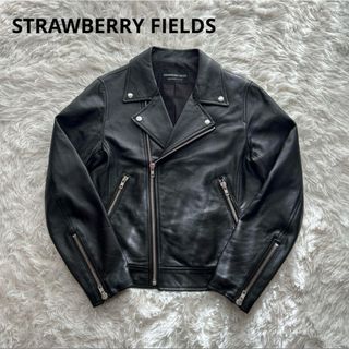 STRAWBERRY-FIELDS - STRAWBERRY FIELDS ラムレザー ライダースジャケット Mサイズ