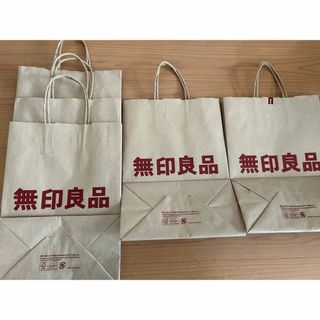 ムジルシリョウヒン(MUJI (無印良品))の無印良品　紙袋5枚セット(ショップ袋)