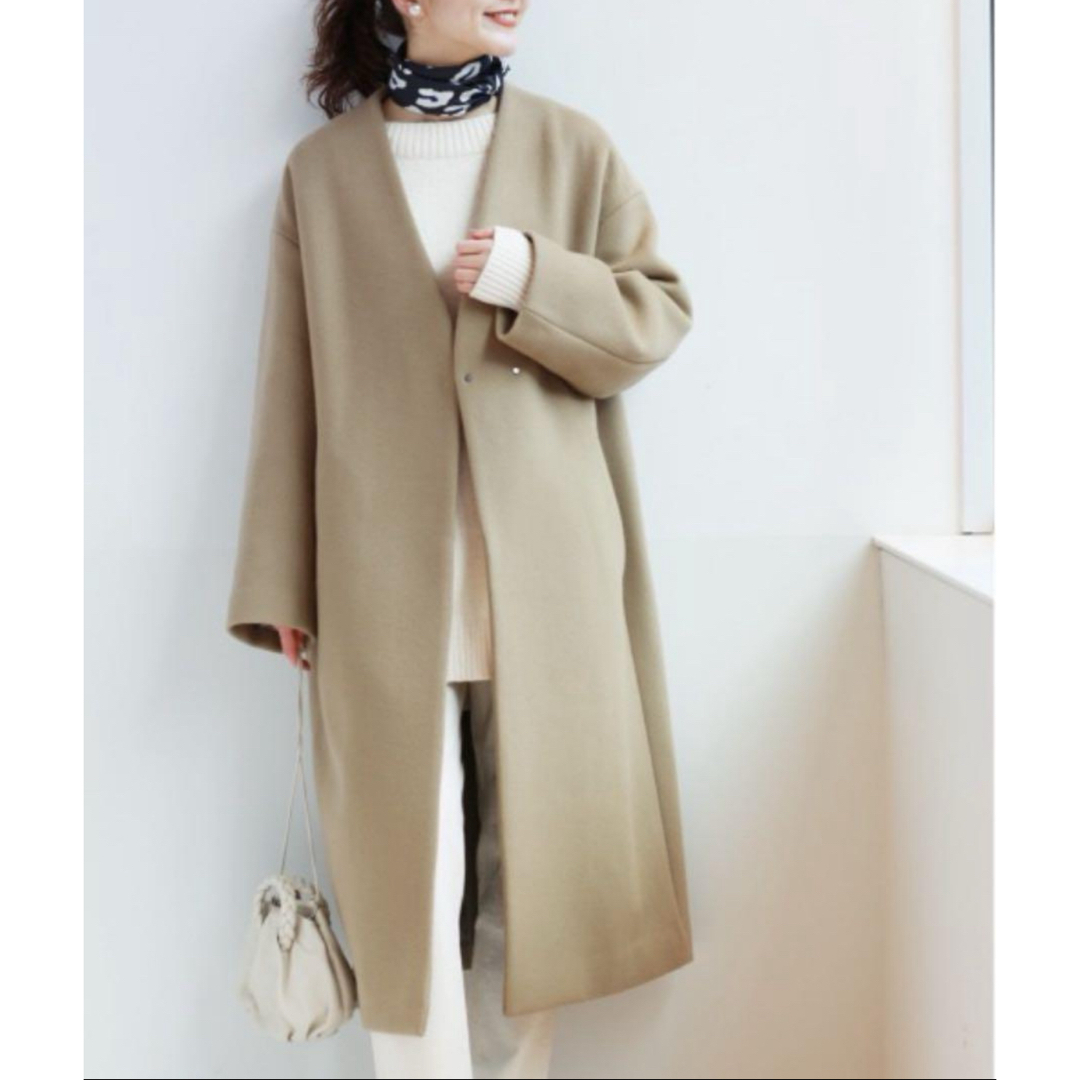 IENA イエナ ノーカラーコート MANTECO ベージュ36 IENA イエナ ノーカラーコート MANTECO ベージュ36