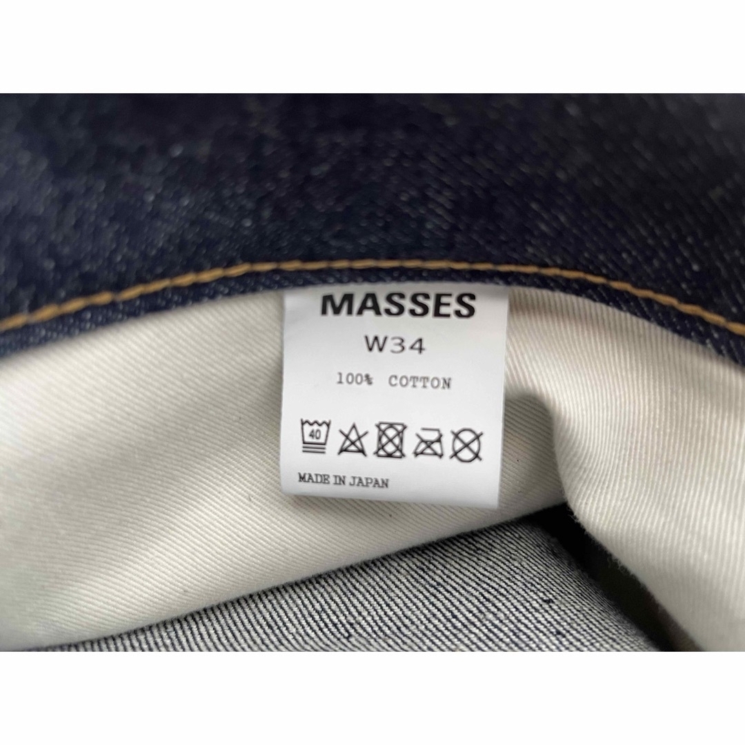 M&M(エムアンドエム)のエムアンドエム　マシス　M&M×MASSES DENIM 34 デニム メンズのパンツ(デニム/ジーンズ)の商品写真