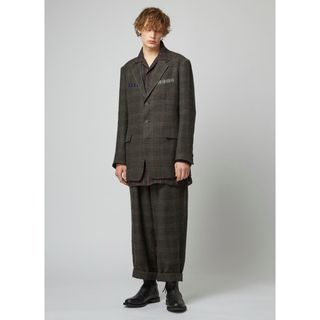 ヨウジヤマモト(Yohji Yamamoto)のY’s for men 23AW 墨染チェックツイードパンツ (その他)