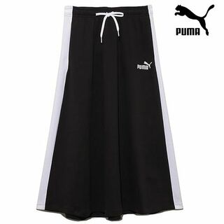 プーマ(PUMA)の新品 S ★ PUMA プーマ スウェット ロング スカート 674952 黒(ロングスカート)