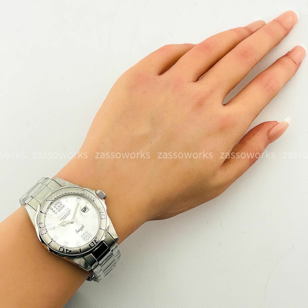 AB19 インビクタ レディースブランド腕時計 シルバー クリスタル 新品未使用ZASSOWORKSの腕時計