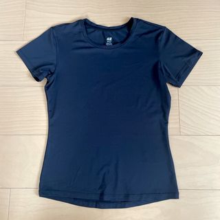 エイチアンドエム(H&M)のH&M SPORT ストレッチTシャツ サイズXS ブラック 半袖カットソー(Tシャツ(半袖/袖なし))