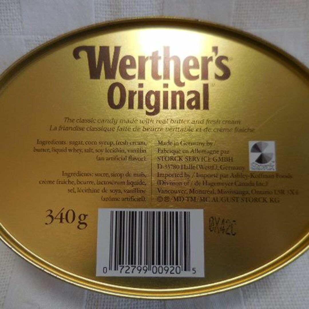 希少 Werther’s ヴェルタース キャンディー 空き缶 レア缶 カナダ購入 インテリア/住まい/日用品のキッチン/食器(容器)の商品写真