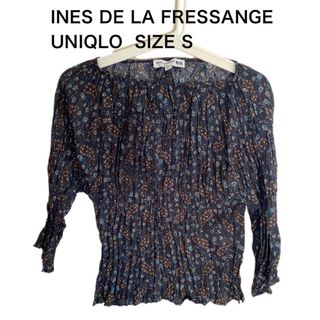 ユニクロ(UNIQLO)のUNIQLO ユニクロ INES DE LA FRESSANGE ブラウス花柄S(シャツ/ブラウス(長袖/七分))