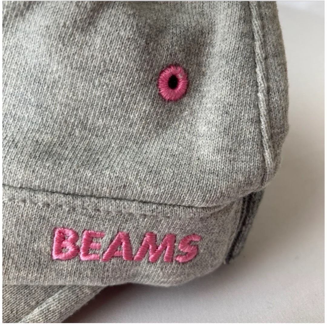 BEAMS(ビームス)の★BEAMS★ビームス 帽子 キャップ グレー ピンク スウェット生地 チェック スポーツ/アウトドアのスポーツ/アウトドア その他(その他)の商品写真