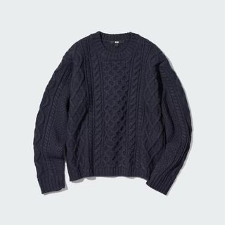 ユニクロ(UNIQLO)のユニクロ ケーブルクルーネックセーター(ニット/セーター)