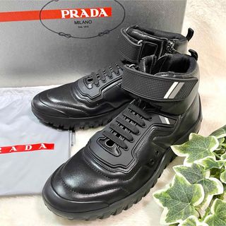 プラダ(PRADA)のほぼ未使用 PRADA プラダ サイドジップ ハイカットスニーカー 4T3131(スニーカー)