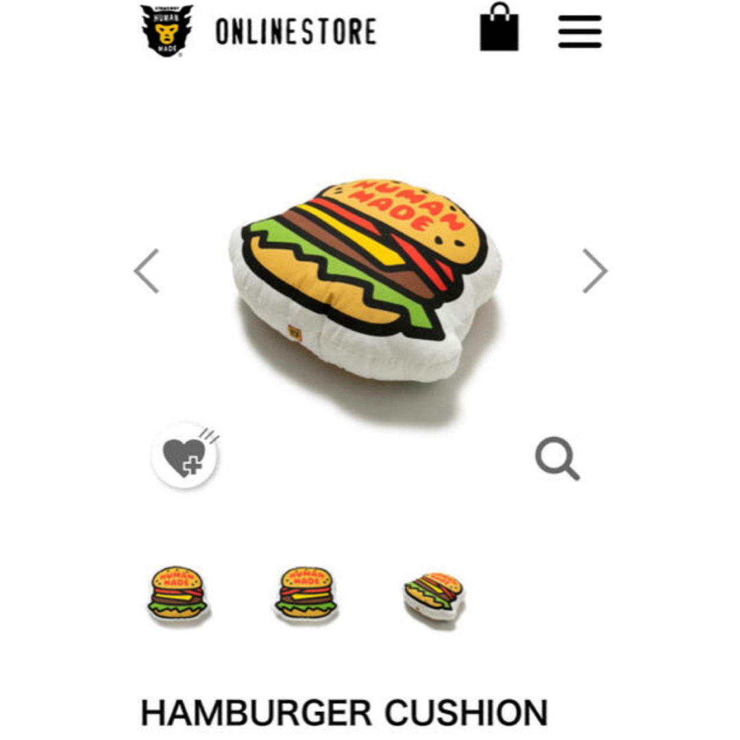 HUMAN MADE - HUMAN MADE HAMBURGER CUSHIONの通販 by でぶ HUMAN MADE - HUMAN MADE HAMBURGER CUSHIONの通販 by でぶ