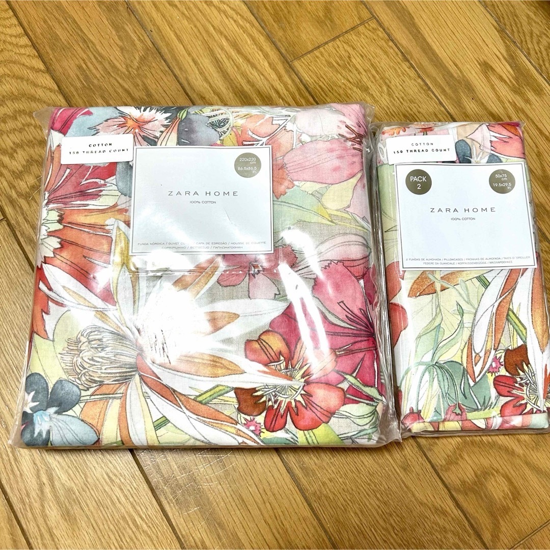[新品] ザラホーム  ZARAHOME 掛け布団カバー　枕カバー２枚　クィーンシーツ/カバー