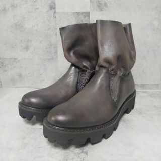 ズッカ(ZUCCa)の【美品】 zucca ズッカ ショートブーツ レザー 牛革 厚底 S（23.5）(ブーツ)