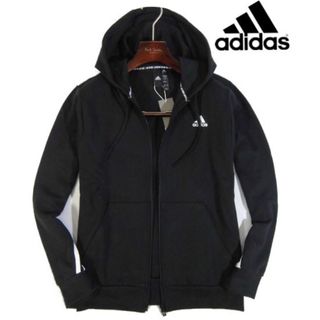 アディダス(adidas)の【adidas/アディダス】ジップアップパーカー スウェット・ O・ブラック(パーカー)