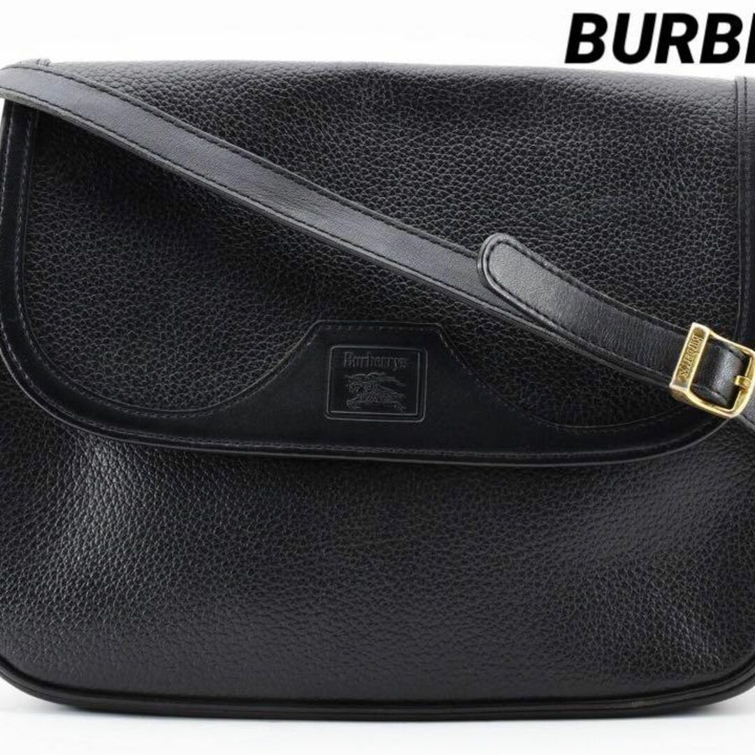 BURBERRY(バーバリー)の美品　Burberry バーバリー　ショルダーバッ　レザー　黒　23121603 レディースのバッグ(ショルダーバッグ)の商品写真