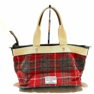 ハリスツイード(Harris Tweed)のハンドバッグ　ハリスツイード　ハンドバッグ　　レッド　チェック　冬(トートバッグ)