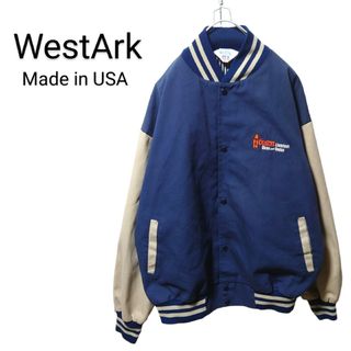 【WestArk】90's USA製企業ロゴ刺繍 スタジャン A-1555(スタジャン)