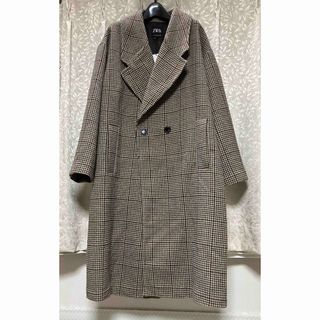 ザラ(ZARA)のZARA ロングチェックコート(チェスターコート)