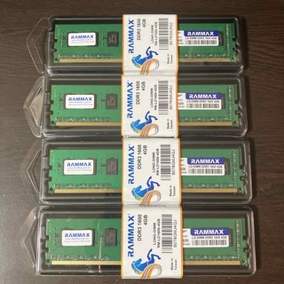 ラムマックス(RAMMAX)のメモリ DDR3 1600 4GB 4枚(PCパーツ)