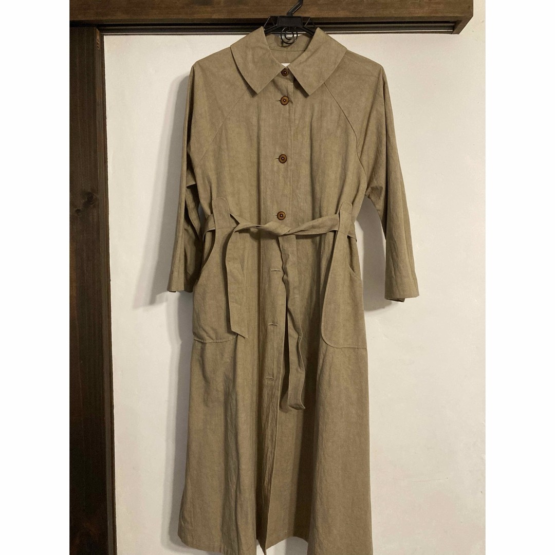 MAGALI コットンリネンウェザートレンチコート MAGALI コットンリネンウェザートレンチコート