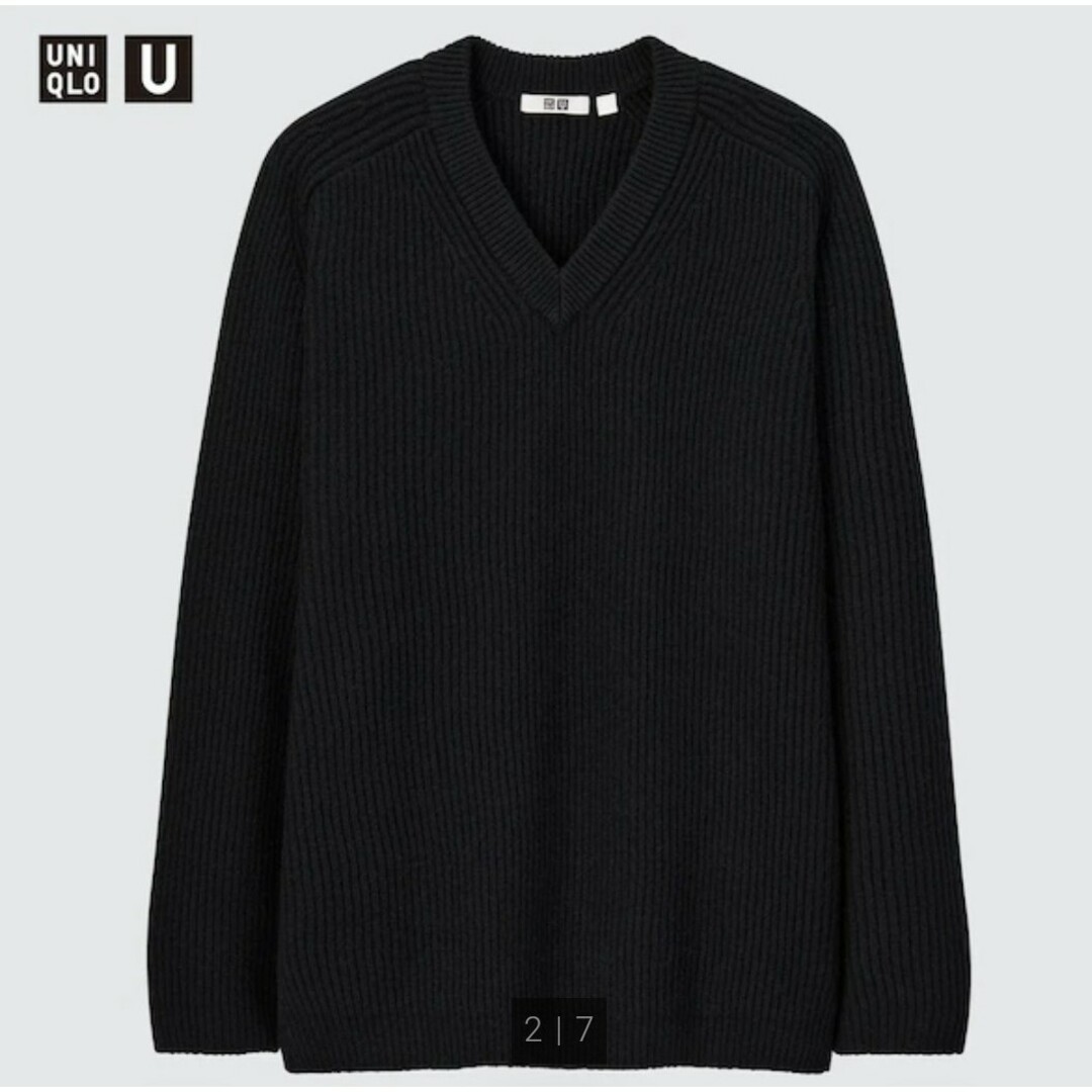UNIQLO - □ユニクロU□プレミアム ラム リブ V ネック UNIQLO - □ユニクロU□プレミアム ラム リブ V ネック