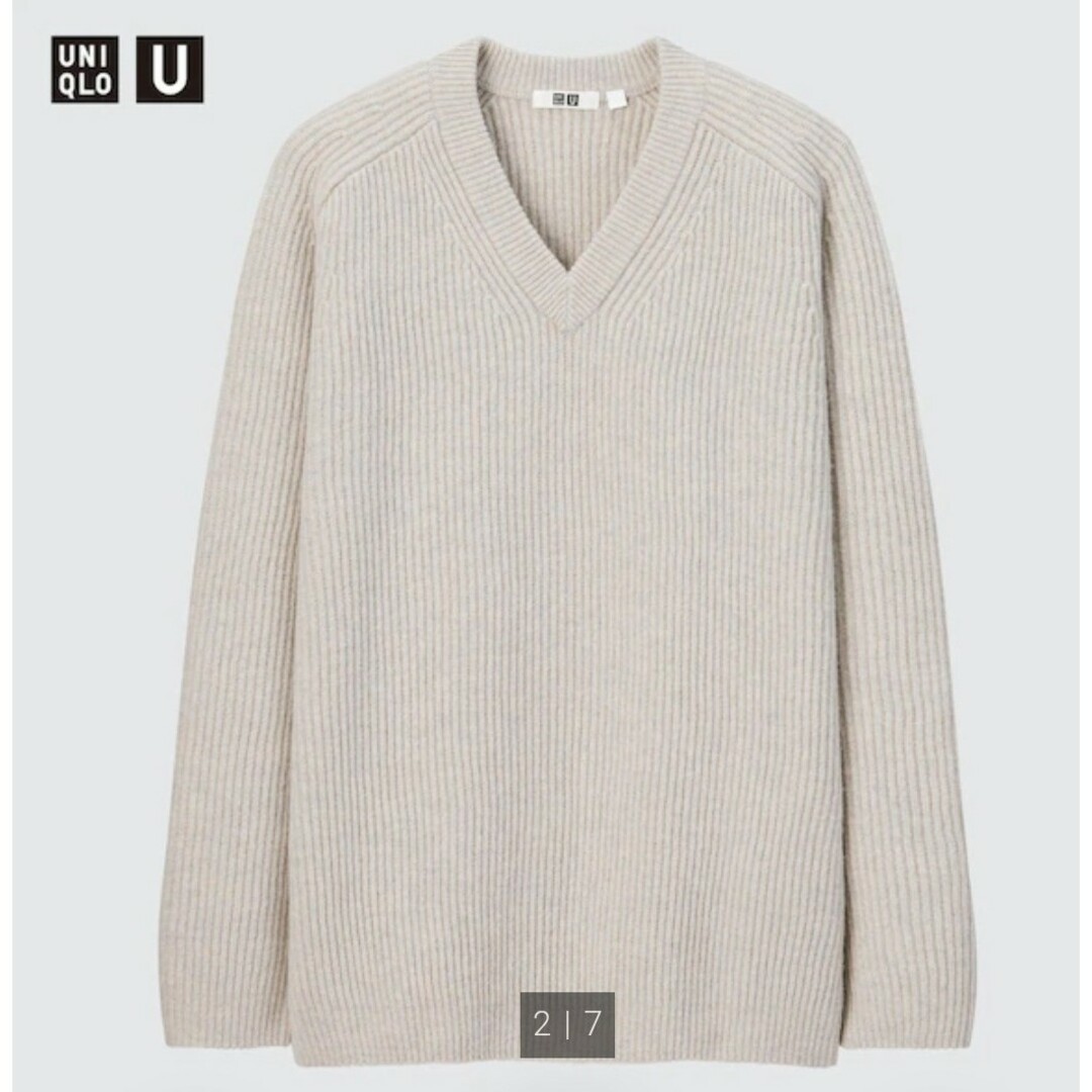 UNIQLO - □ユニクロU□プレミアム ラム リブ V ネック UNIQLO - □ユニクロU□プレミアム ラム リブ V ネック