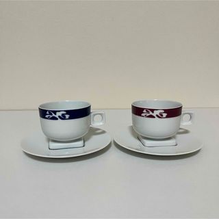 ピエールカルダン(pierre cardin)の昭和　レトロ　ピエールカルダン　Noritake コーヒーカップ&ソーサー　ペア(グラス/カップ)