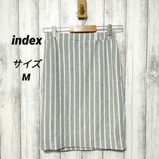 インデックス(INDEX)のindex インデックス (M)　スカート　ストライプ(ひざ丈スカート)