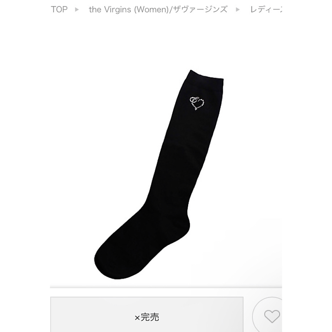 the Virgins(ザヴァージンズ)の新宿伊勢丹限定♡新品♡theVirgins♡bijou high socks♡黒 レディースのレッグウェア(ソックス)の商品写真