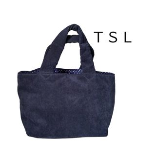 ティーエスエル(T.S.L)の【TSL】ボンディングリバーシブルトートバック　水玉　ドット　コーデュロイ　(トートバッグ)