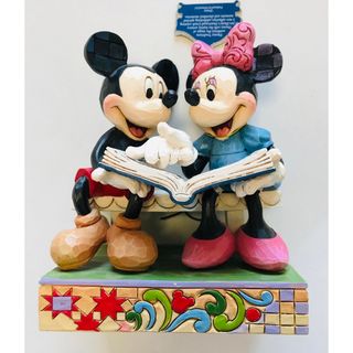 ディズニー(Disney)のディズニー　アンティーク　ミッキーマウス　ミニーマウス　絵本　ベンチ　置物(キャラクターグッズ)