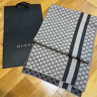 Gucci - GUCCI グッチ マフラー GG メンズ レディース　ウール   美品