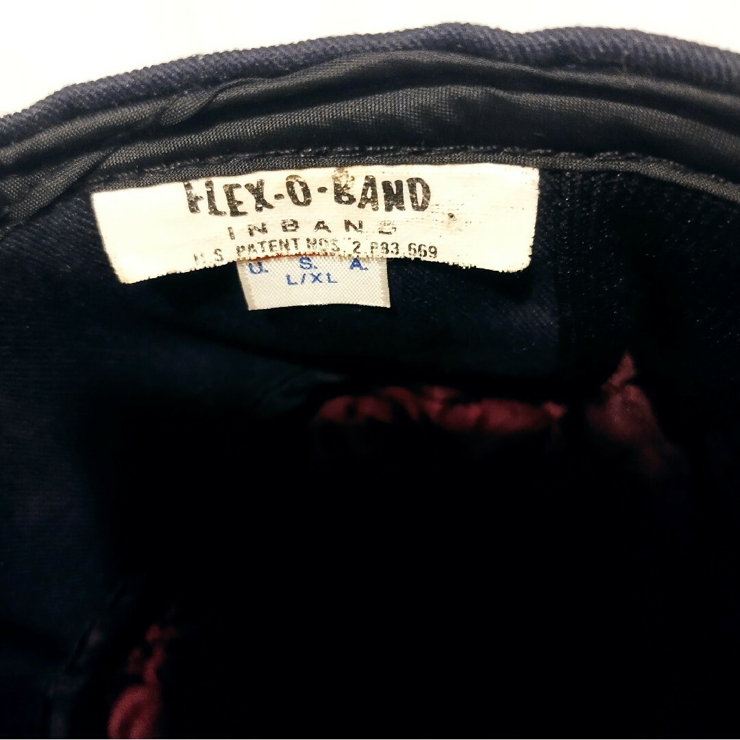 FLEX−O−BAND　暖かい　ボア耳当て付き　紺　内側キルティング　キャップ メンズの帽子(キャップ)の商品写真