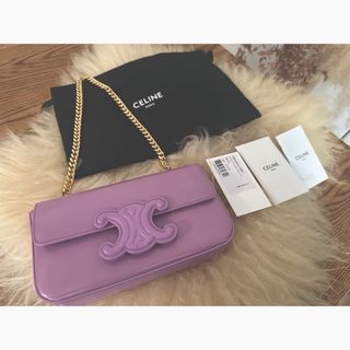 セリーヌ(celine)のCELINE セリーヌ  キュイル トリオンフ チェーンショルダーバッグ　モーブ(ハンドバッグ)