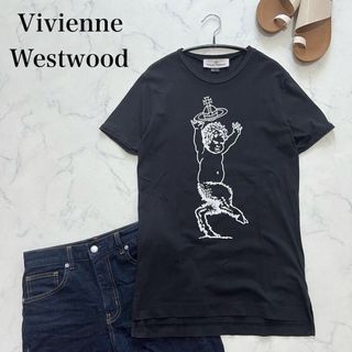 ヴィヴィアンウエストウッド(Vivienne Westwood)のVivienne Westwood サタイア　半袖Tシャツ　ブラック 黒　S(Tシャツ(半袖/袖なし))