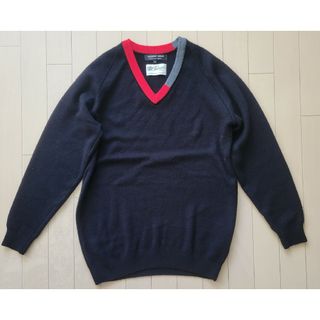 コムデギャルソンオムドゥ(COMME des GARCONS HOMME DEUX)のCOMME des GARCONS長袖V衿配色ニット(ニット/セーター)