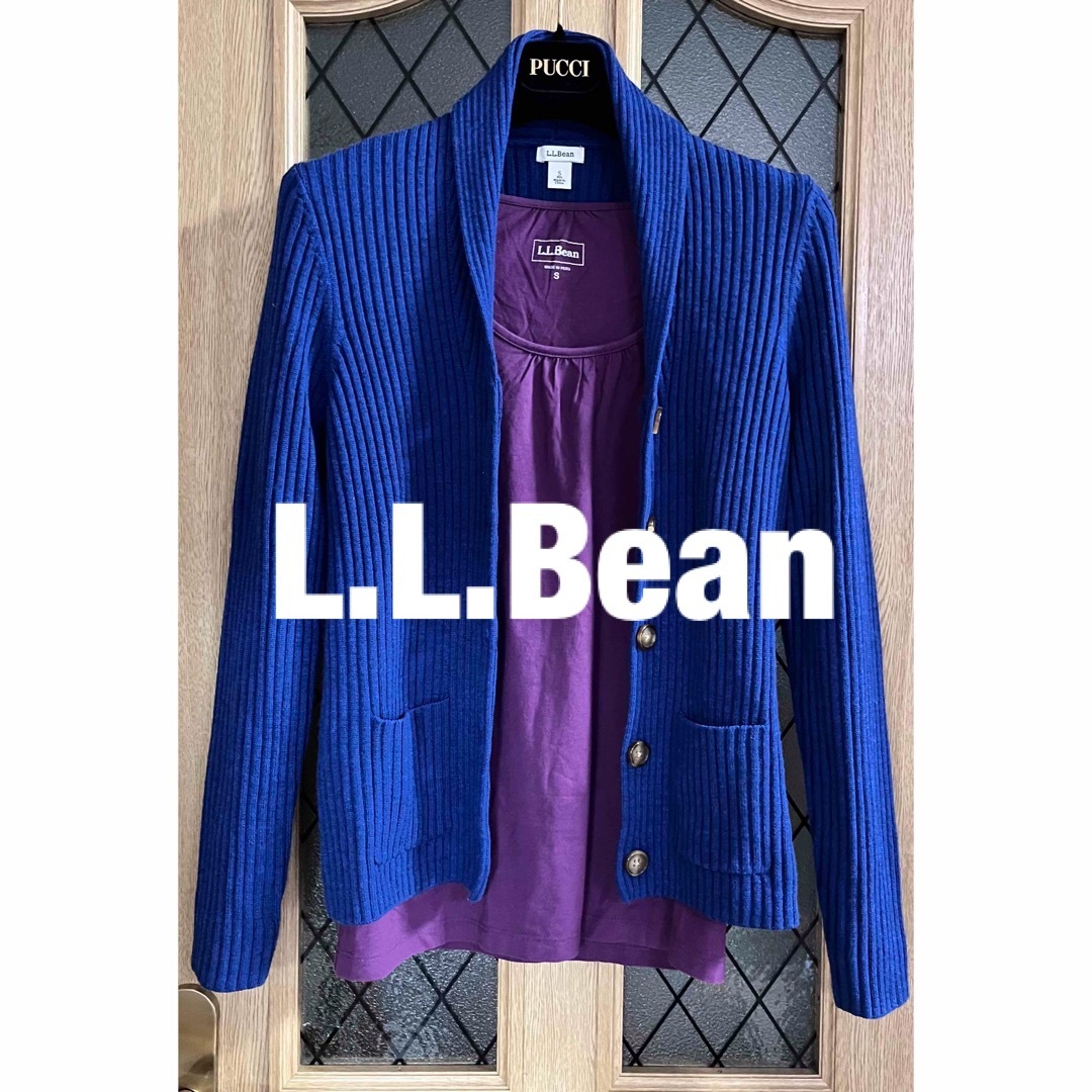 L.L.Bean(エルエルビーン)の2点組❤️Ｌ.Ｌ.Beanカーディガン＆カットソー❤️ レディースのトップス(アンサンブル)の商品写真