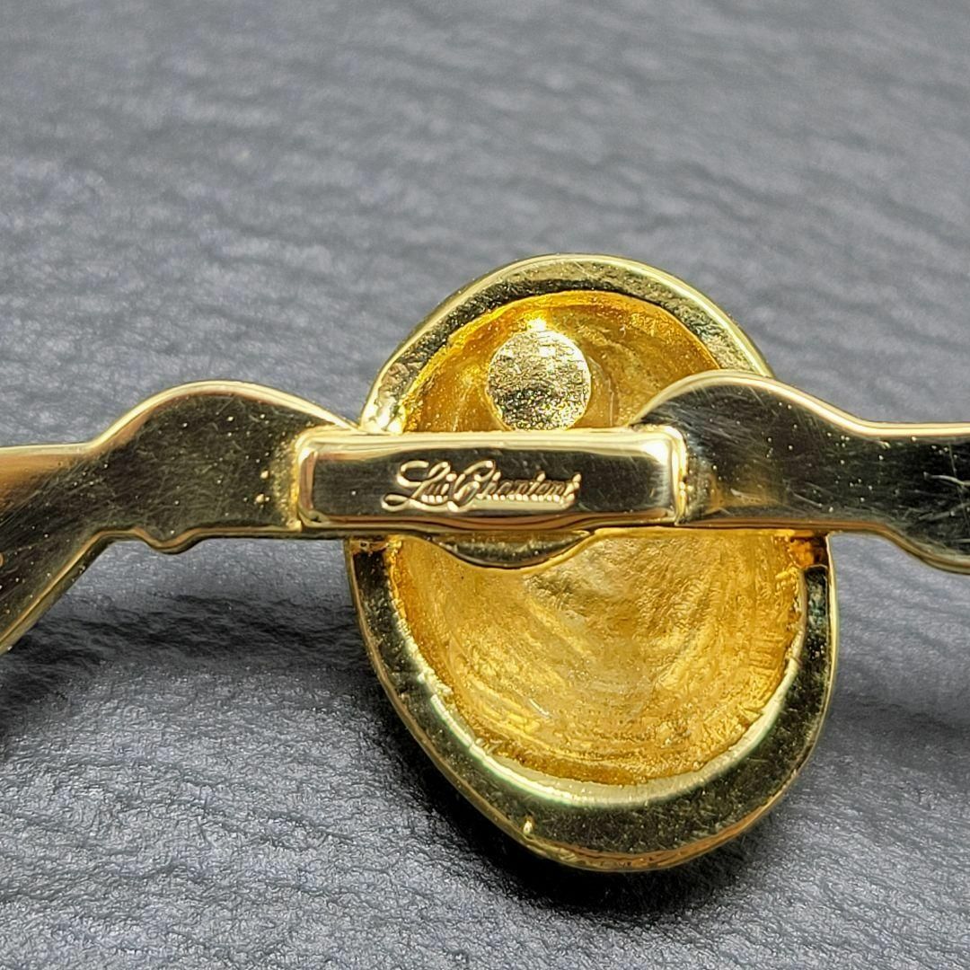 Vintage brooch Cap Whip jockey 帽子 鞭 ゴールド レディースのアクセサリー(ブローチ/コサージュ)の商品写真