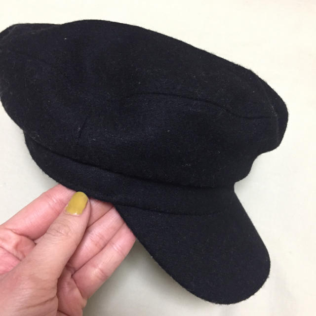 キャスケット 黒 レディースの帽子(キャスケット)の商品写真