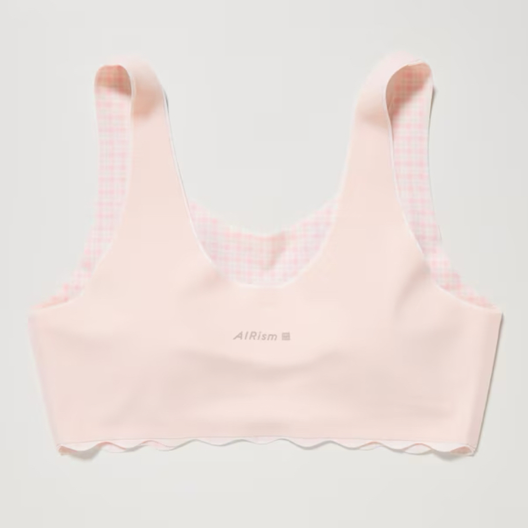 UNIQLO(ユニクロ)の【2枚セット】新品　ユニクロ　GIRLS エアリズムファーストブラ　140cm キッズ/ベビー/マタニティのキッズ服女の子用(90cm~)(Tシャツ/カットソー)の商品写真