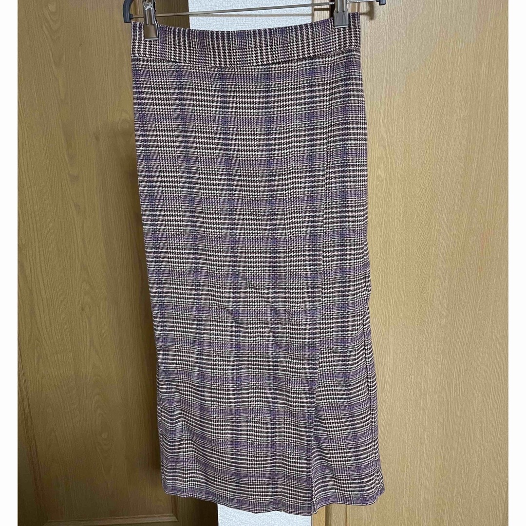 GU(ジーユー)のGU チェック柄ナロースカート レディースのスカート(その他)の商品写真