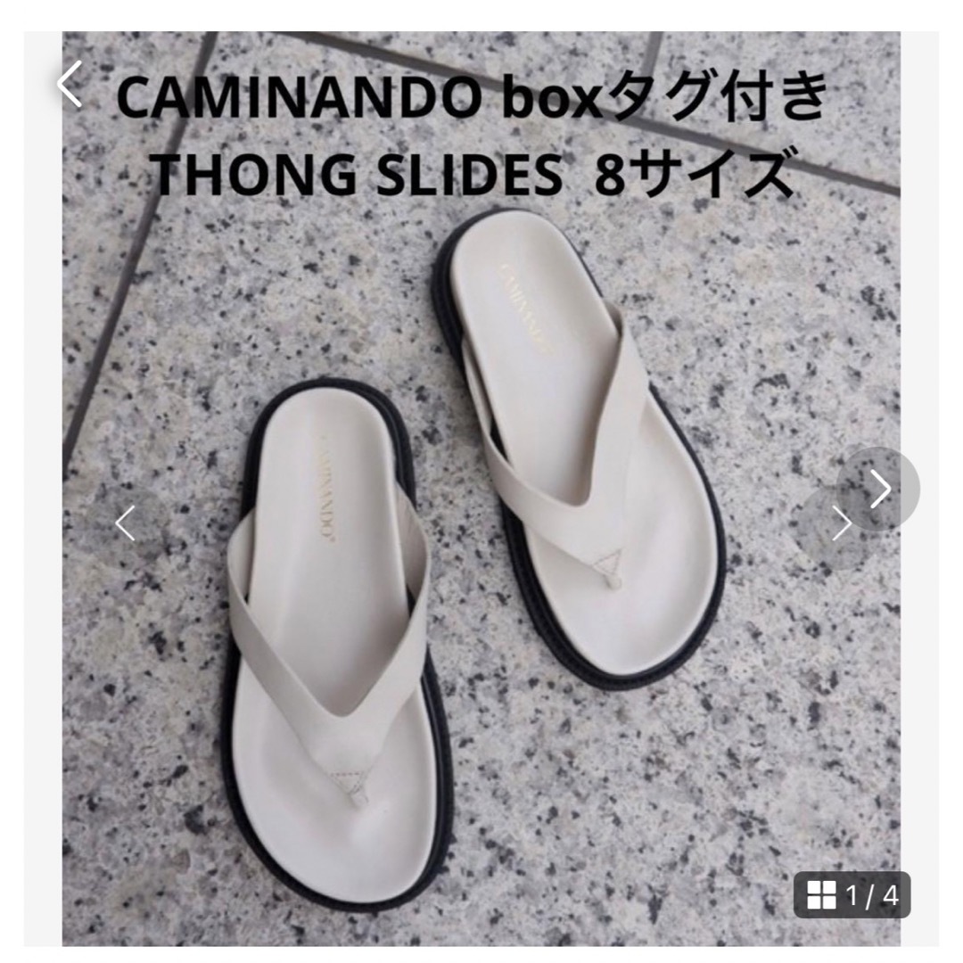 CAMINANDO(カミナンド)のCAMINANDOTHONG SLIDES トングスライド レザービーチサンダル レディースの靴/シューズ(サンダル)の商品写真