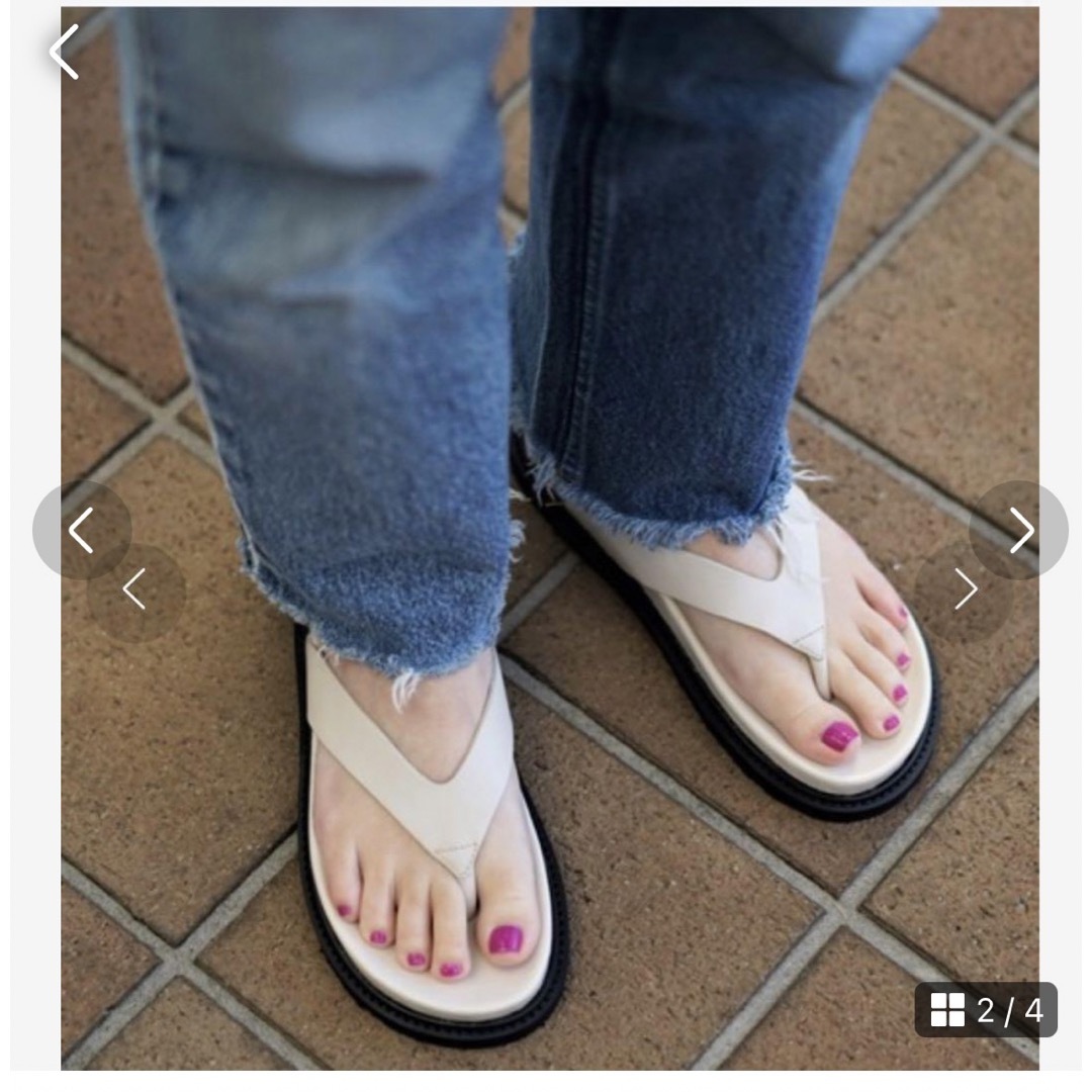 CAMINANDO(カミナンド)のCAMINANDOTHONG SLIDES トングスライド レザービーチサンダル レディースの靴/シューズ(サンダル)の商品写真