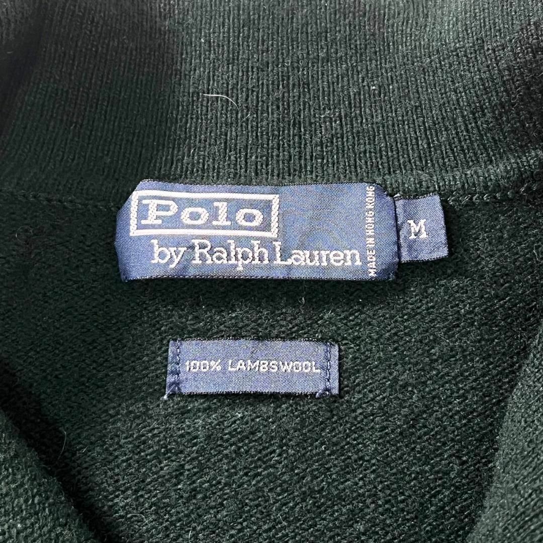 90s polo ralph lauren ニットポロシャツ 長袖 グリーン