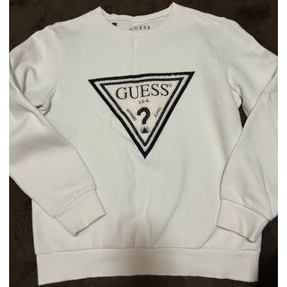 ゲス(GUESS)のguess ゲス　スウェット　トレーナー　パーカー　ホワイト　白　ファー　裏起毛(スウェット)